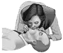 woman giving breaths to cardiac arrest victim